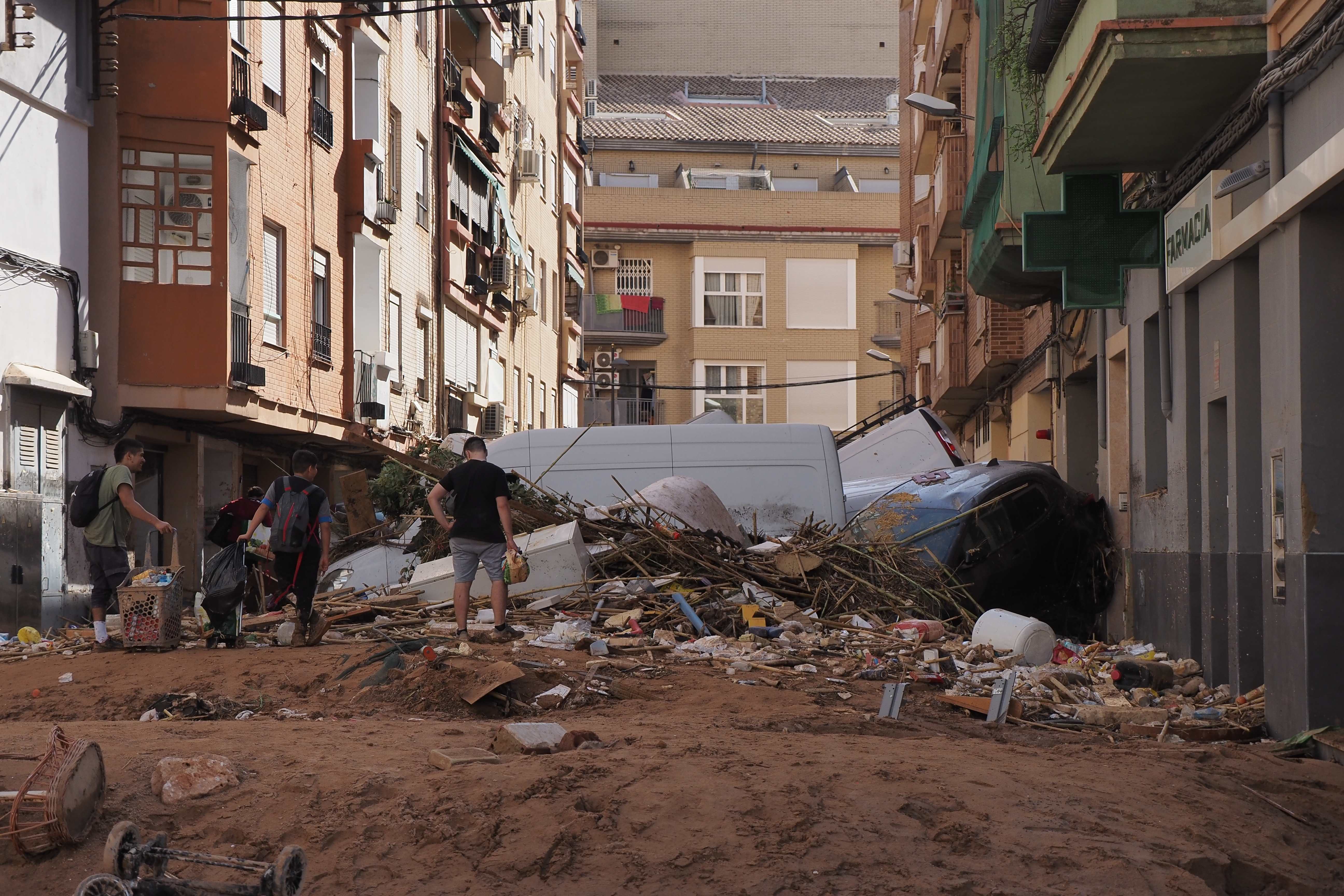 Daños en un pueblo de Valencia provocados por la DANA