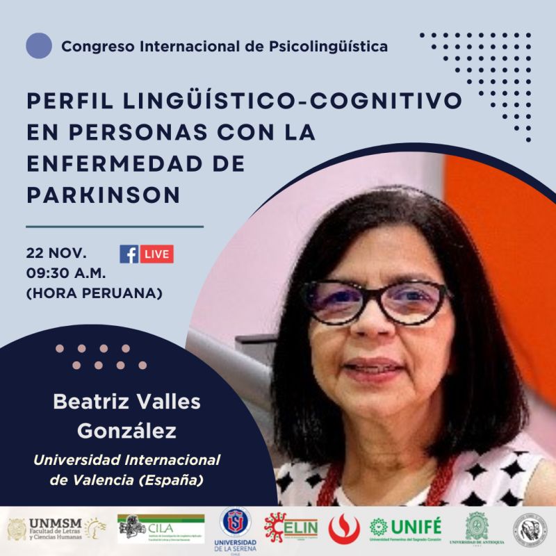 Imagen promocional de la participación de la Dra. Beatriz Valles-González de VIU en el Congreso Internacional de Psicolingüística, Cognición, Lectura y Escritura